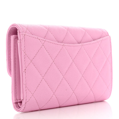 Chanel Caviar Quilted Medium Flap Wallet Pink 3 of 10