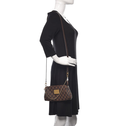 Louis Vuitton Damier Ebene Eva Clutch 2 of 15