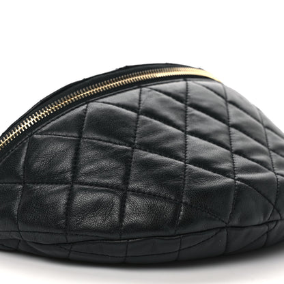 Chanel Lambskin Pearl Quilted CC Belt Bag Black 7 of 8
