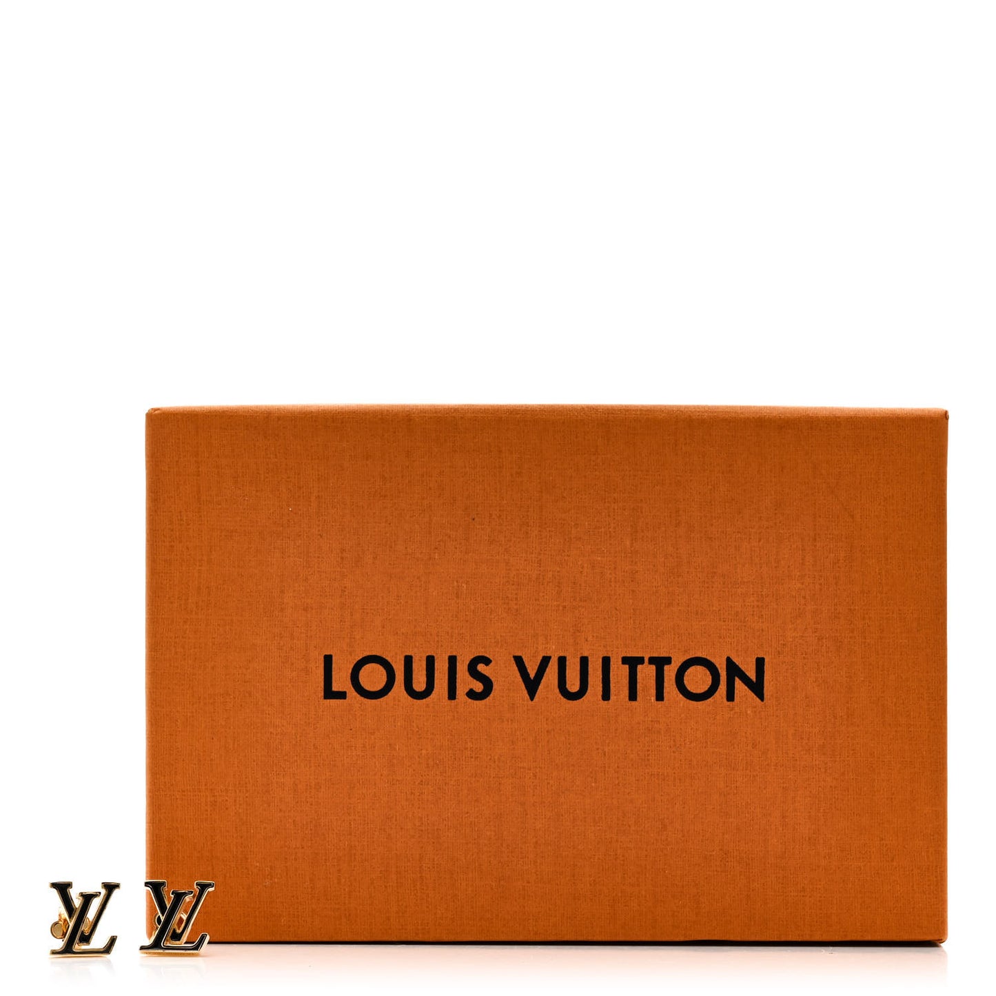 Metal Enamel LV Iconic Earrings Gold
