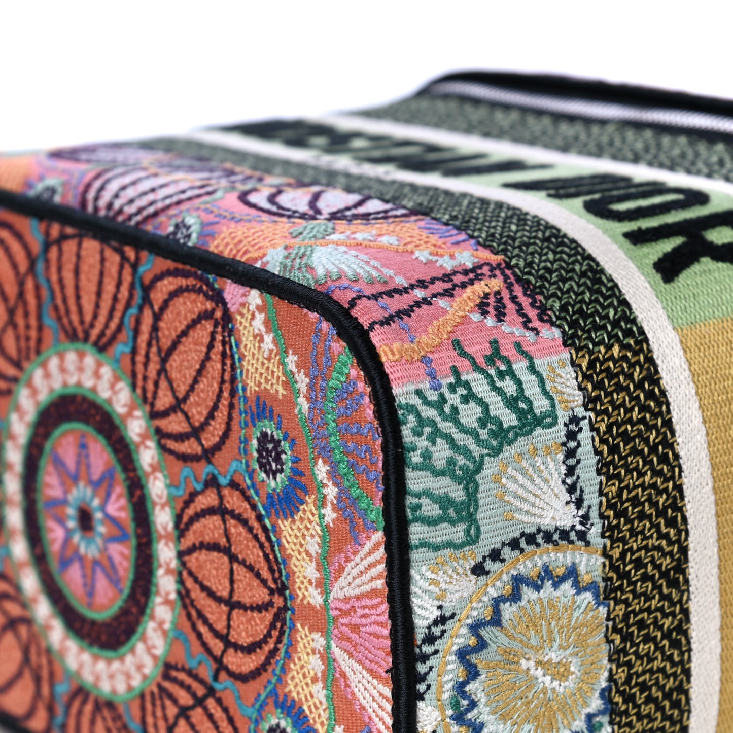 Canvas Embroidered Dior In Lights Diortravel Vanity Case Multicolor