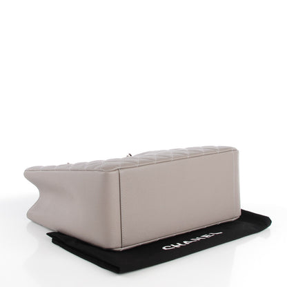 Chanel Caviar Quilted Grand Shopping Tote GST Light Grey 4 of 7