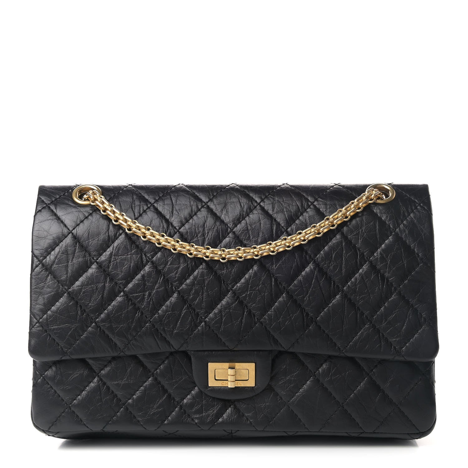 Chanel Aged Calfskin Quilted 2.55 Reissue 226 Flap Black 1 of 6