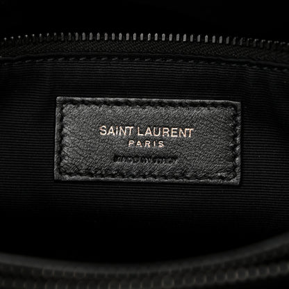 Saint Laurent Calfskin Y Quilted Monogram Monochrome Large Loulou Chain Satchel Black 6 of 10
