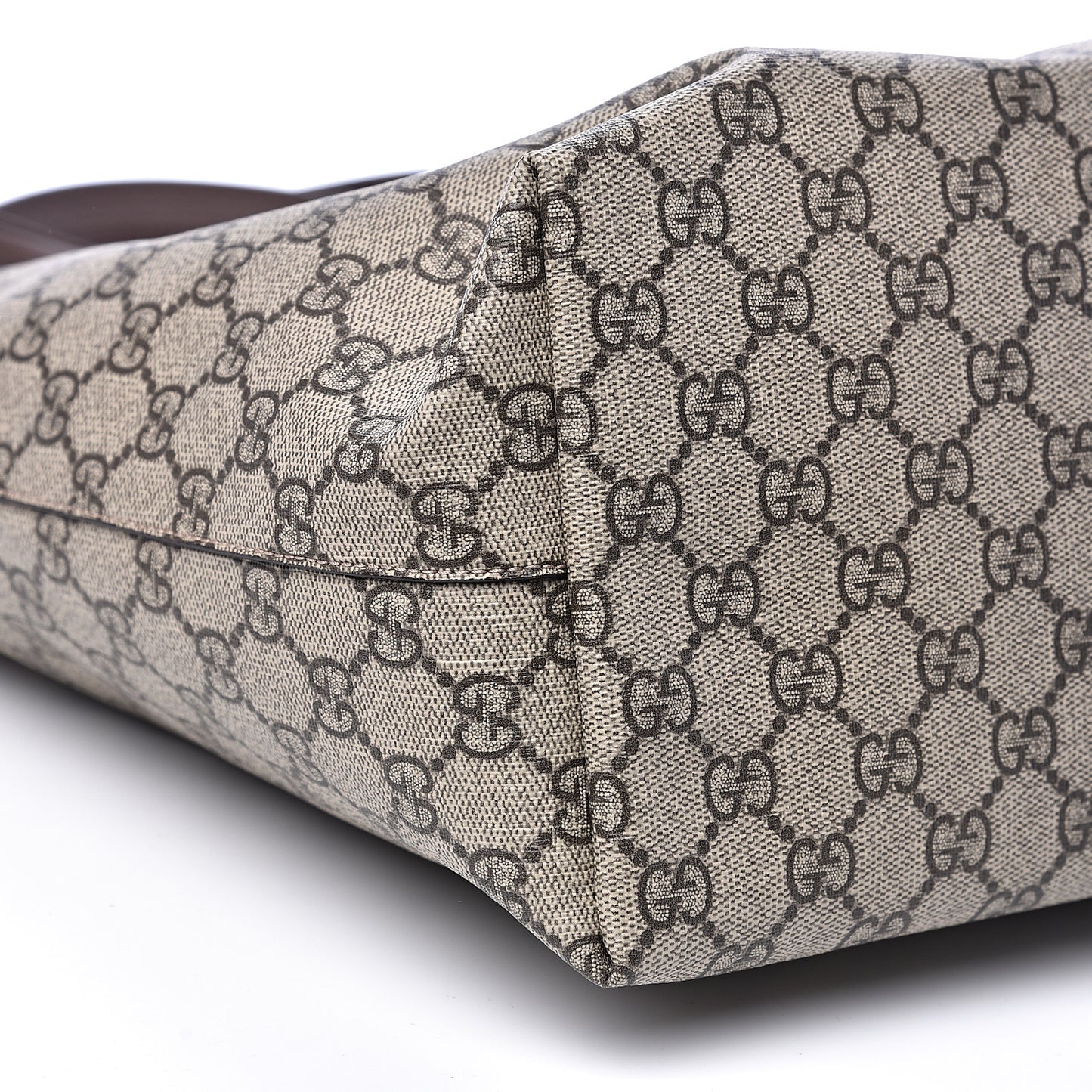 GG Supreme Monogram Medium Ophidia Shopping Tote Brown
