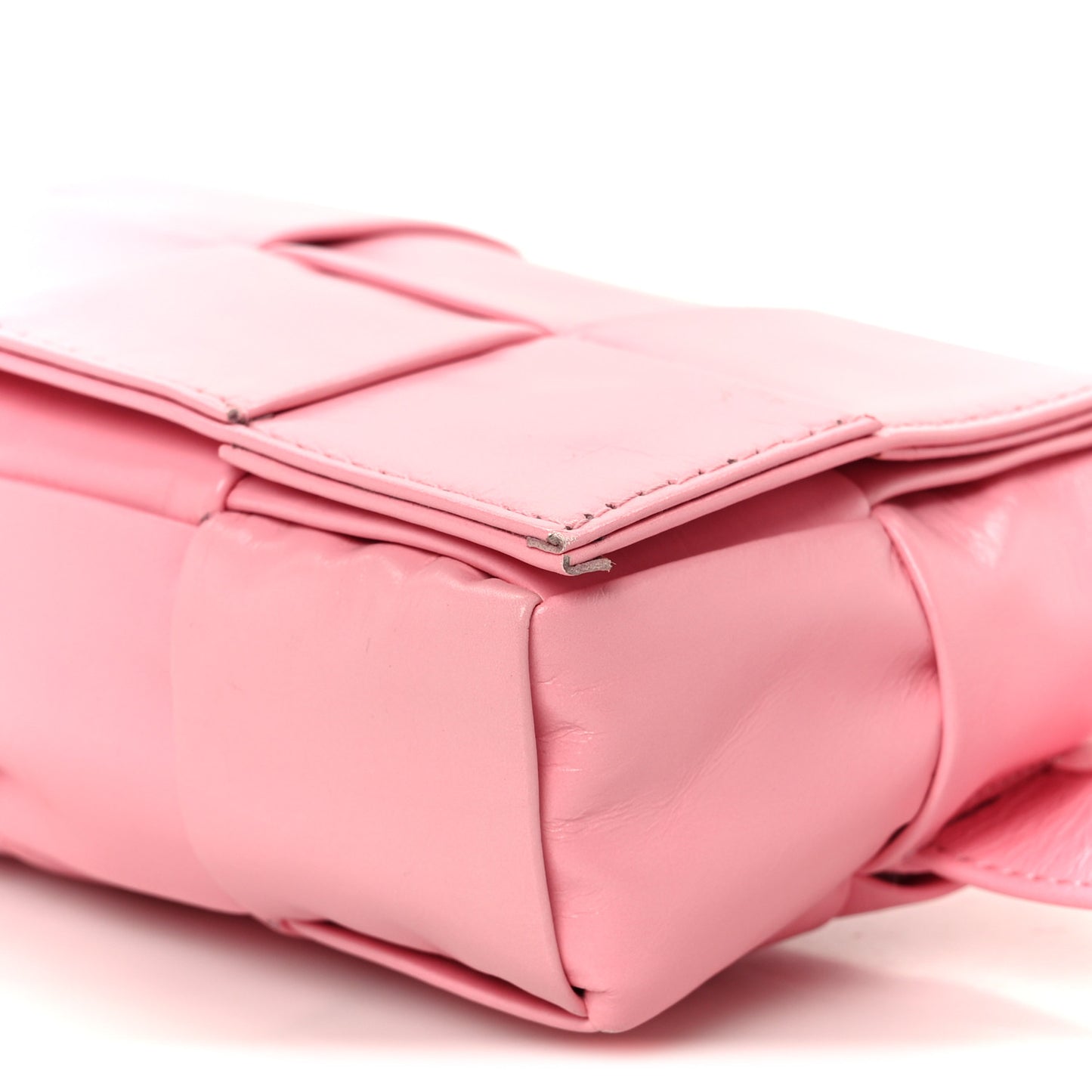 Paper Calfskin Intrecciato Cassette Belt Bag Ribbon