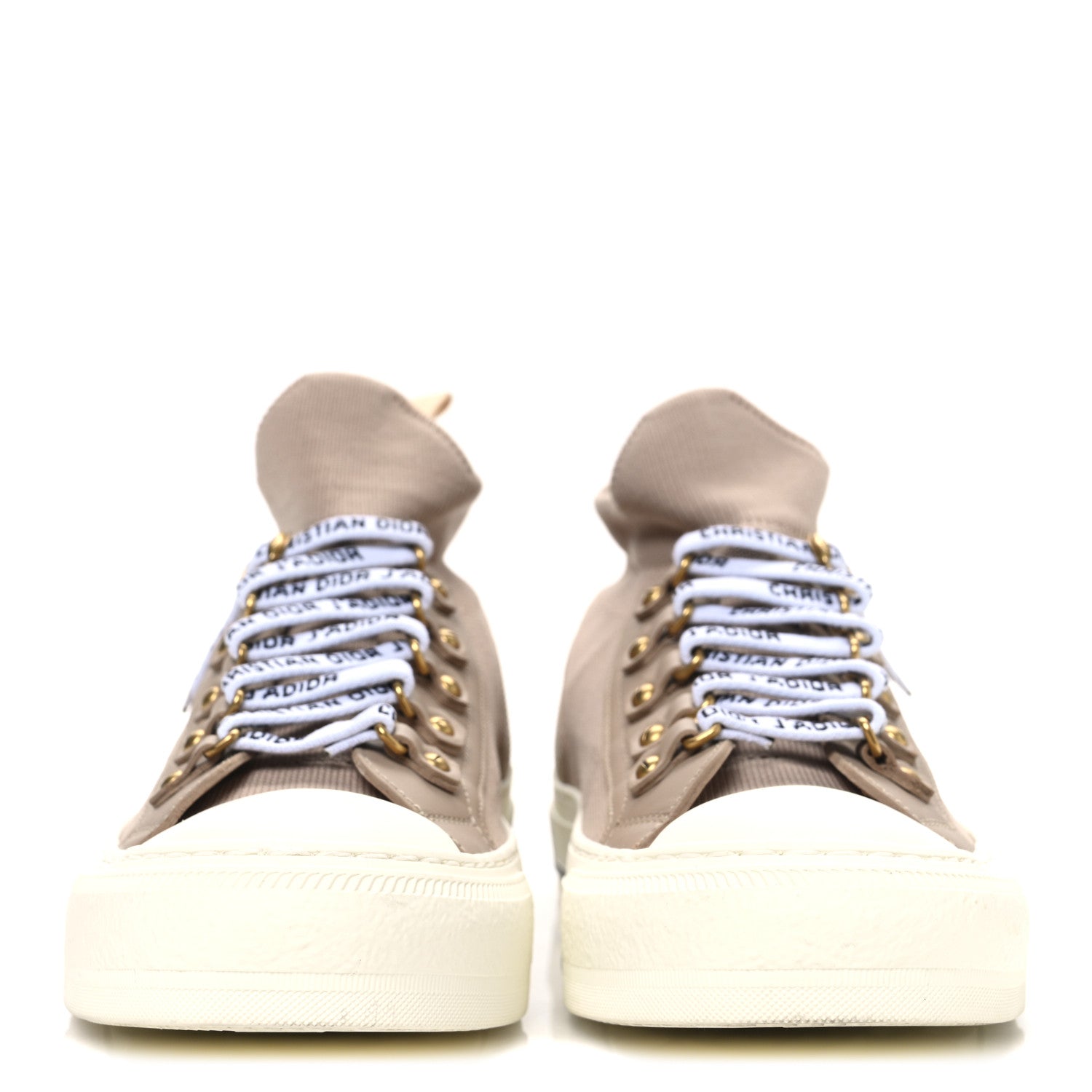 Christian Dior Technical Knit Womens Walk'n Dior High Top Sneakers 37.5 Nude 3 of 10