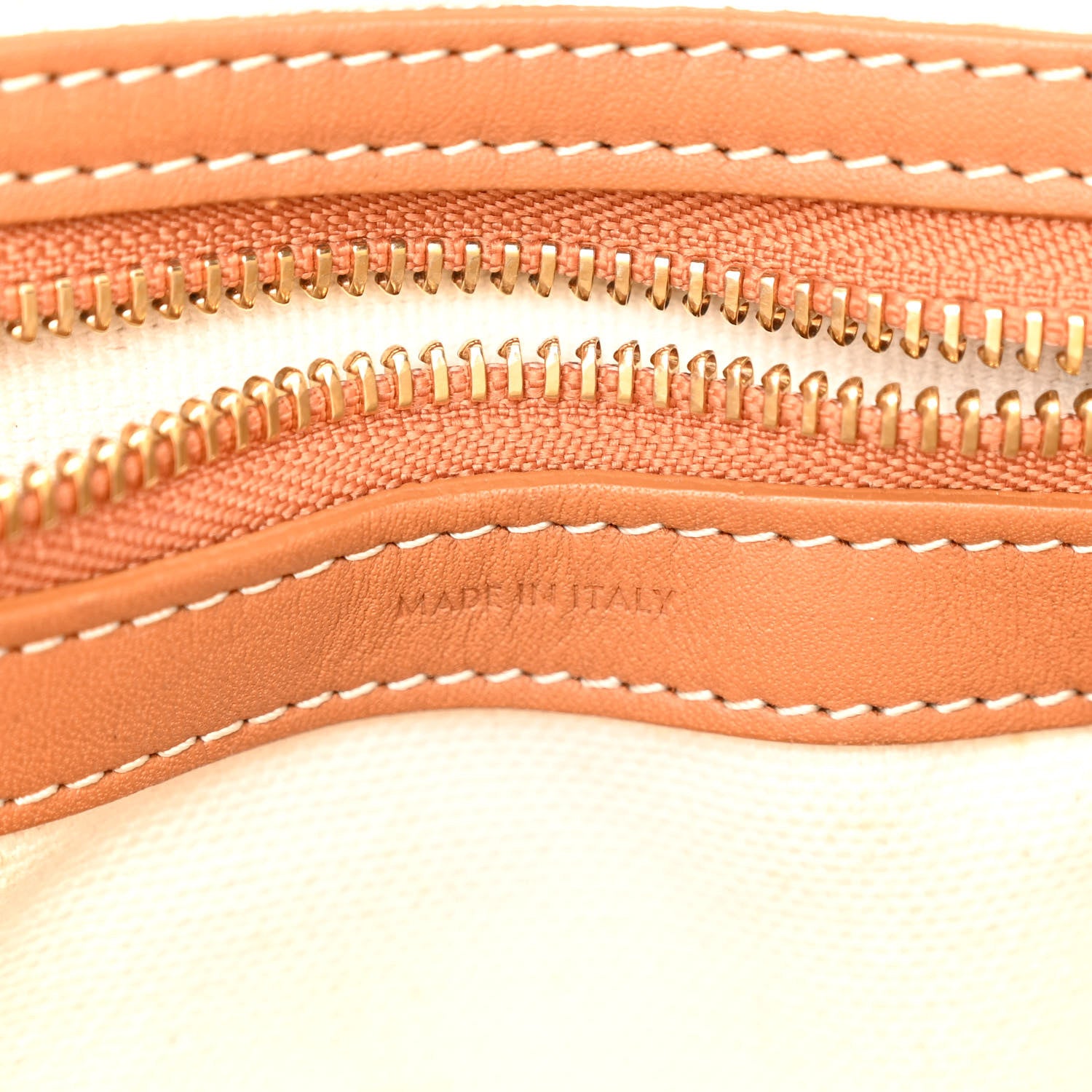 Celine Canvas Calfskin Logo Print Small Horizontal Cabas Natural Tan 6 of 12