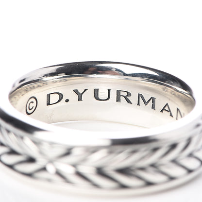 David Yurman Sterling Silver Black Onyx Mens Chevron Band Ring 62 10 4 of 6