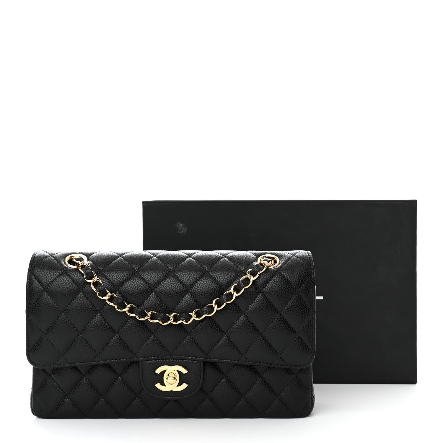 Chanel Caviar Quilted Medium Double Flap Black 11 of 11