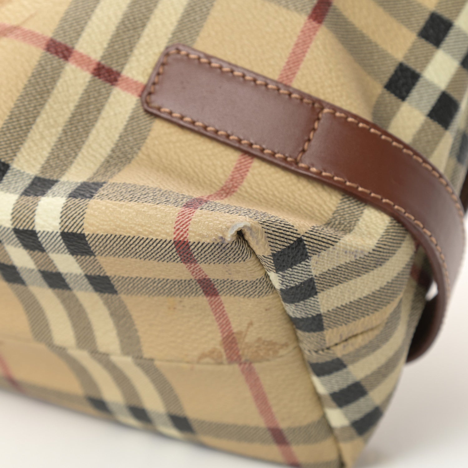 Burberry Haymarket Check Messenger Bag Brown 11 of 17
