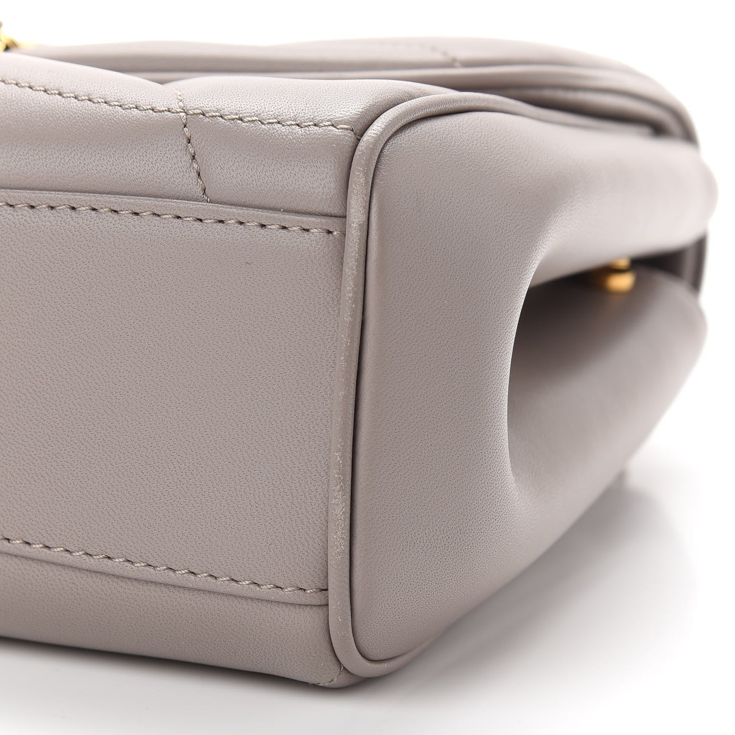 Dolce & Gabbana Nappa Quilted Large Devotion Bag Grey 8 of 9
