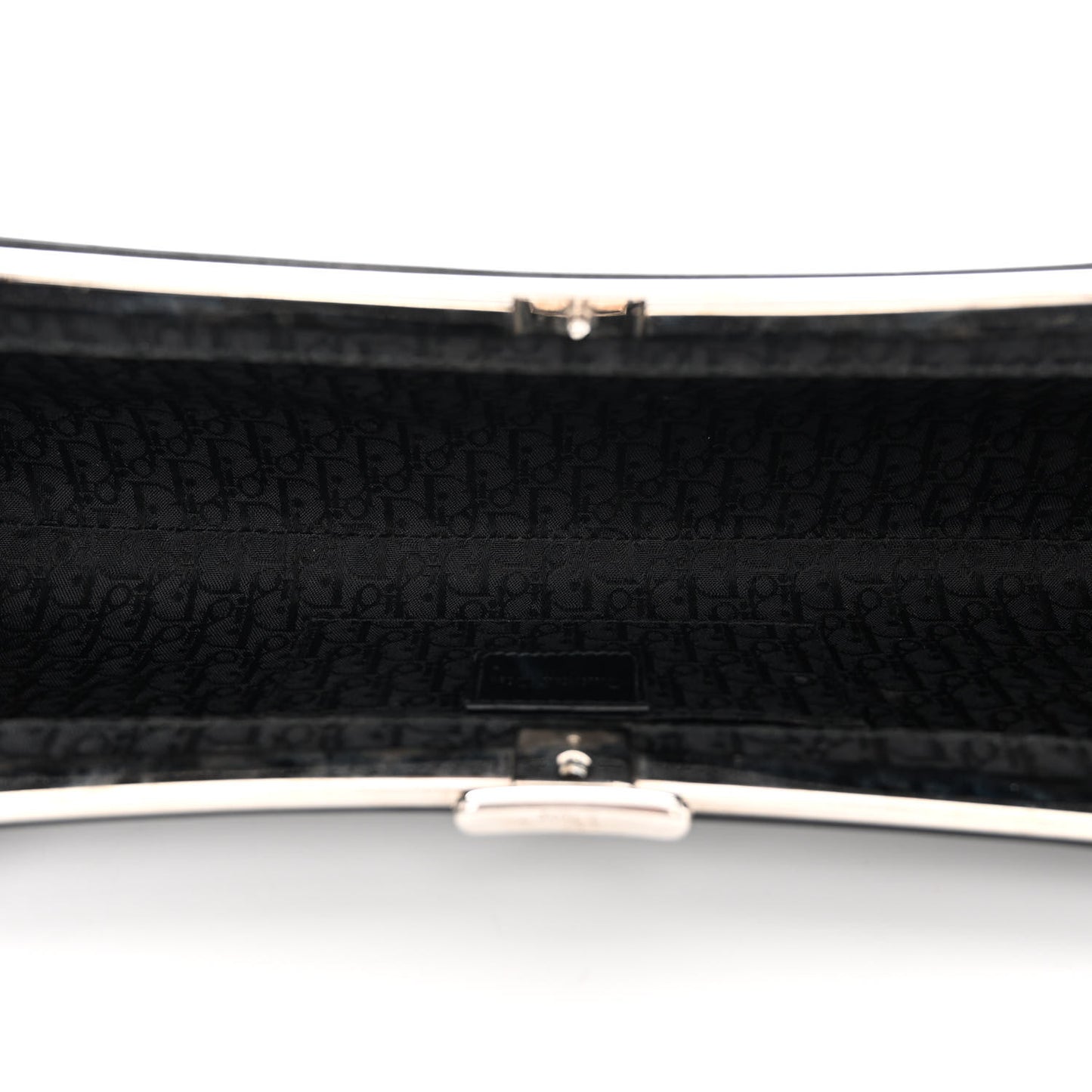 Glazed Calfskin Bondage Clutch Black