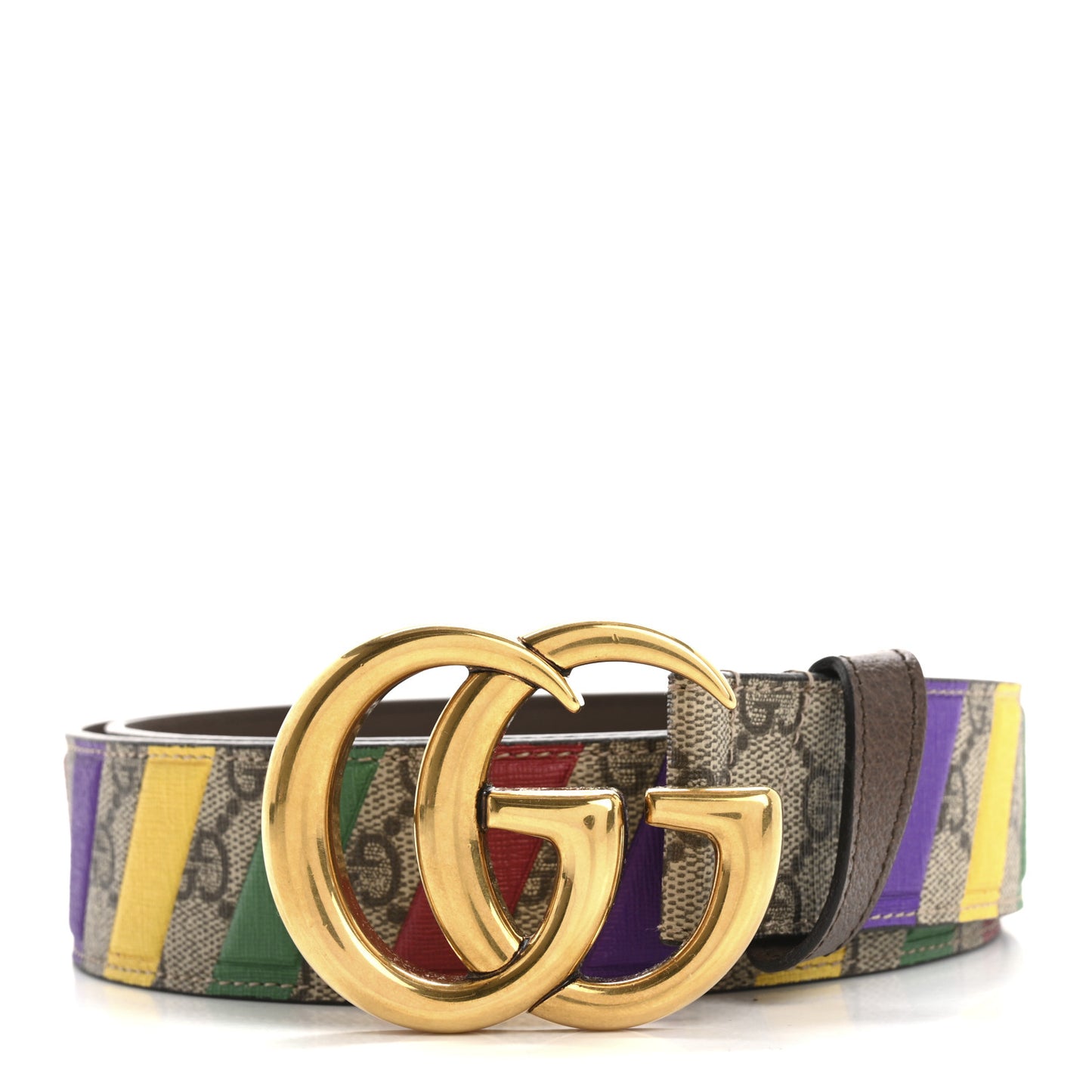 GG Supreme Monogram Stripe Double G 40mm Belt 105 42 Multicolor