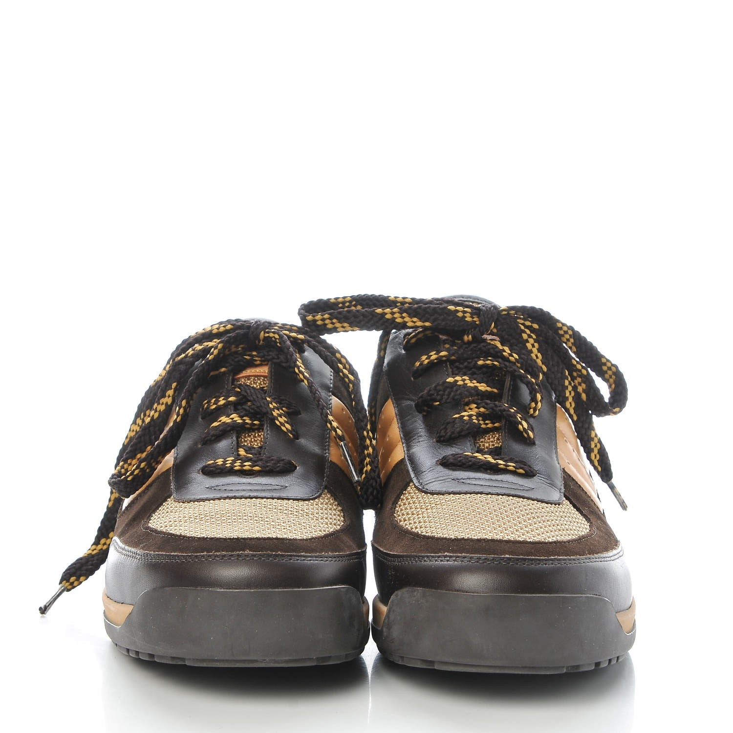 Louis Vuitton Suede Calfskin Perforated Sneakers 41 Brown 2 of 9