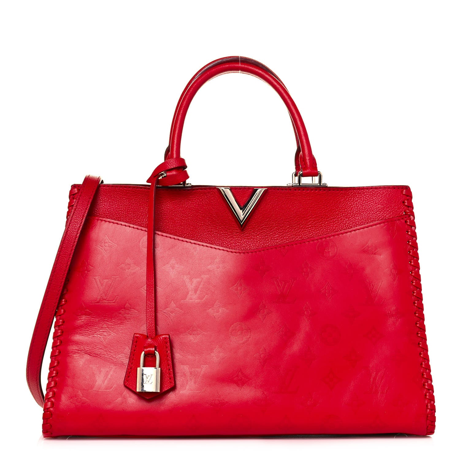 Louis Vuitton Monogram Cuir Plume Very Zipped Tote Rubis 1 of 12