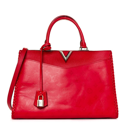 Louis Vuitton Monogram Cuir Plume Very Zipped Tote Rubis 1 of 12