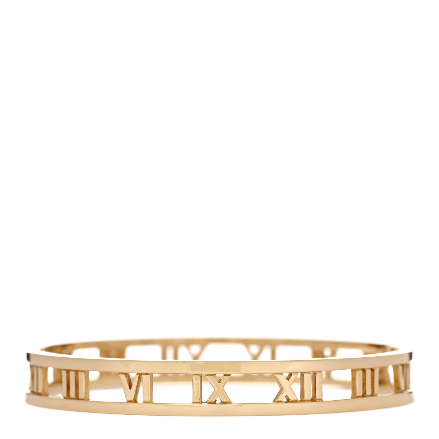 Tiffany 18K Yellow Gold Atlas Open Bangle Bracelet 1 of 4