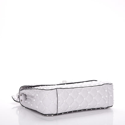 Valentino Garavani Lambskin Medium Free Rockstud Spike Shoulder Bag Optic White 4 of 6