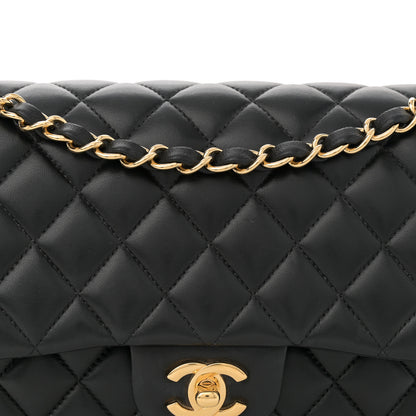 Chanel Lambskin Quilted Medium Double Flap Black 8 of 12