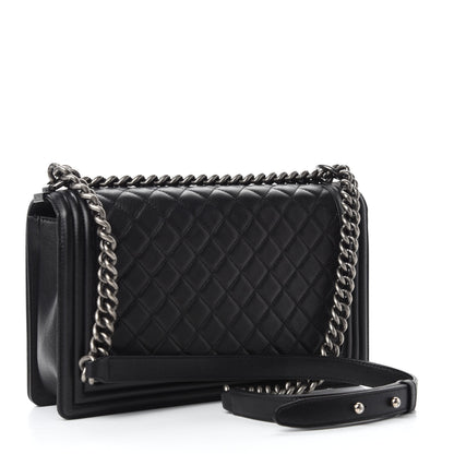 Chanel Calfskin Quilted New Medium Boy Flap Black 3 of 11