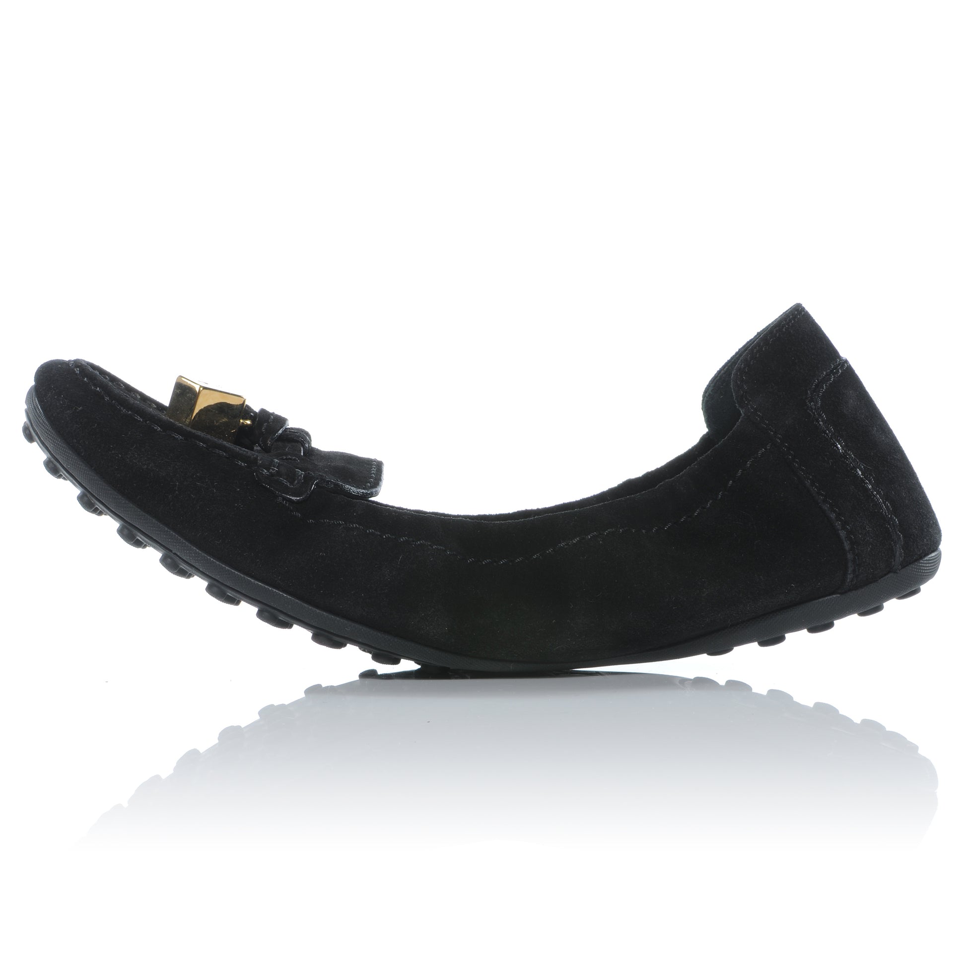 Louis Vuitton Suede Lovely Ballet Flats 38 Black 1 of 7