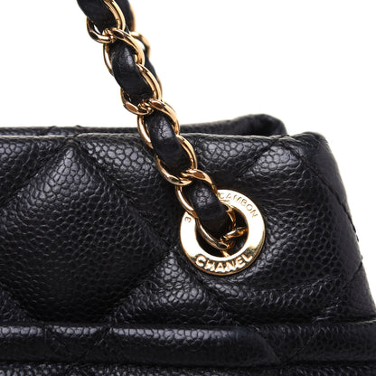 Chanel Caviar Quilted CC Timeless Soft Tote Black 15 of 19