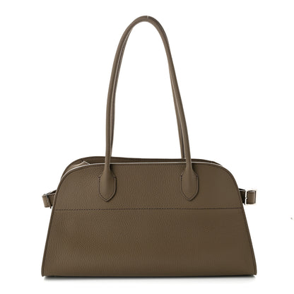 The Row Matte Grained Calfskin Margaux Shoulder 12  Dark Taupe 1 of 9