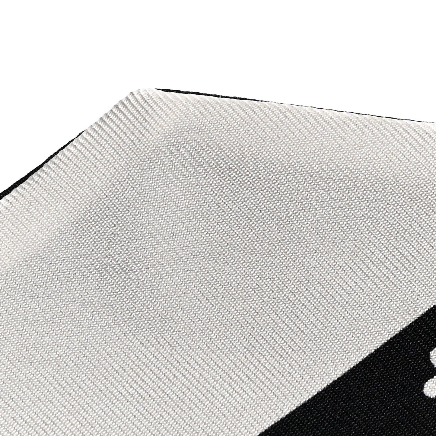 Silk CC Slim Bandeau Scarf Black Ecru