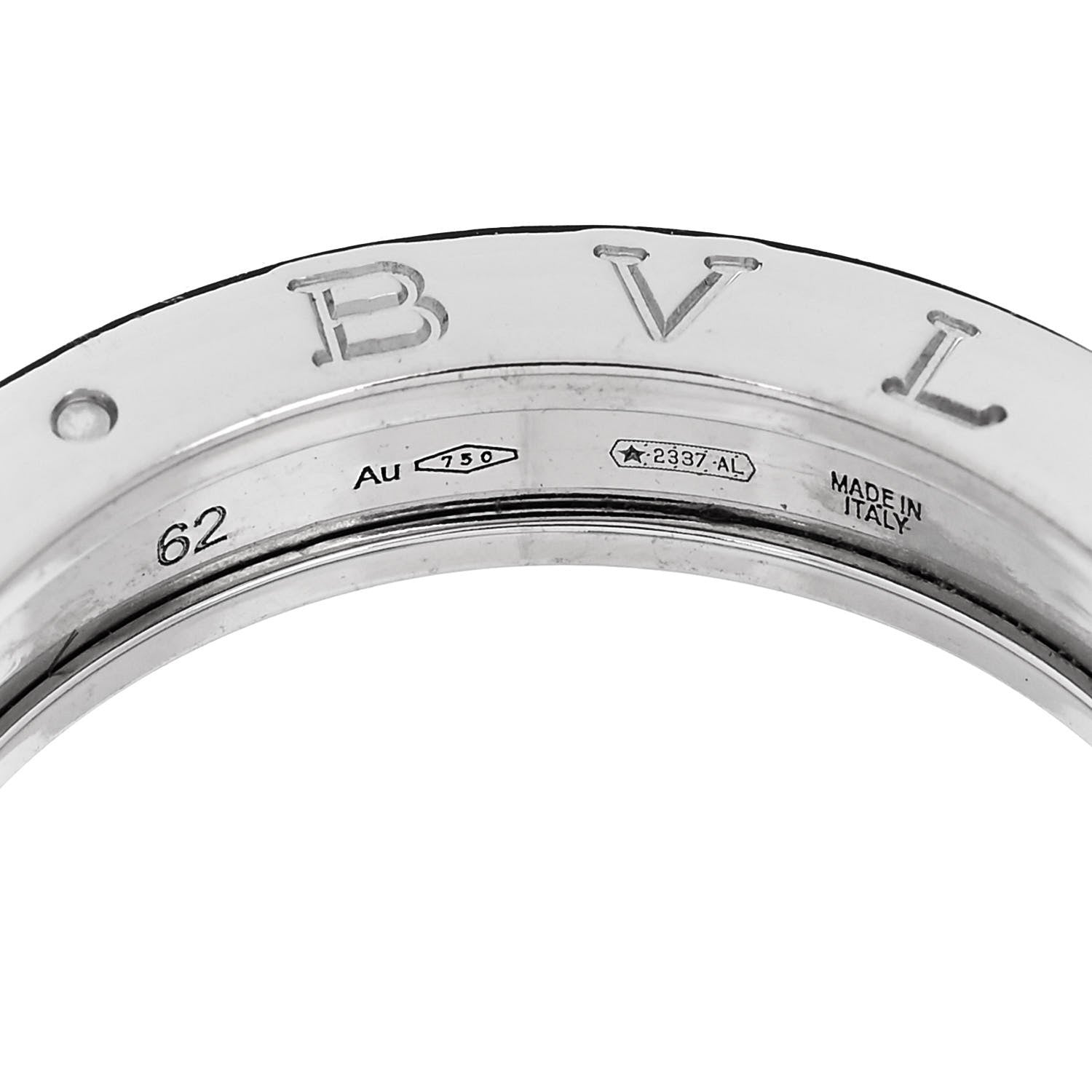 Bulgari 18K White Gold B.Zero1 One-Band Ring 62 10 4 of 5