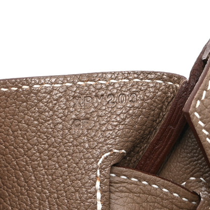 Hermes Taurillon Clemence Birkin 30 Etoupe 7 of 11