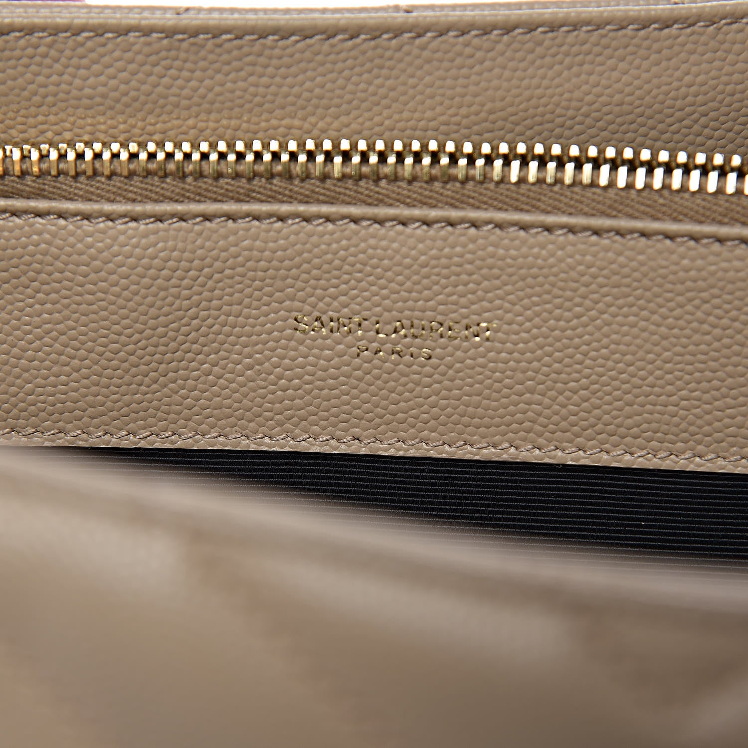 Saint Laurent Grain De Poudre Matelasse Chevron Monogram Shopping Bag Nude Powder 8 of 15