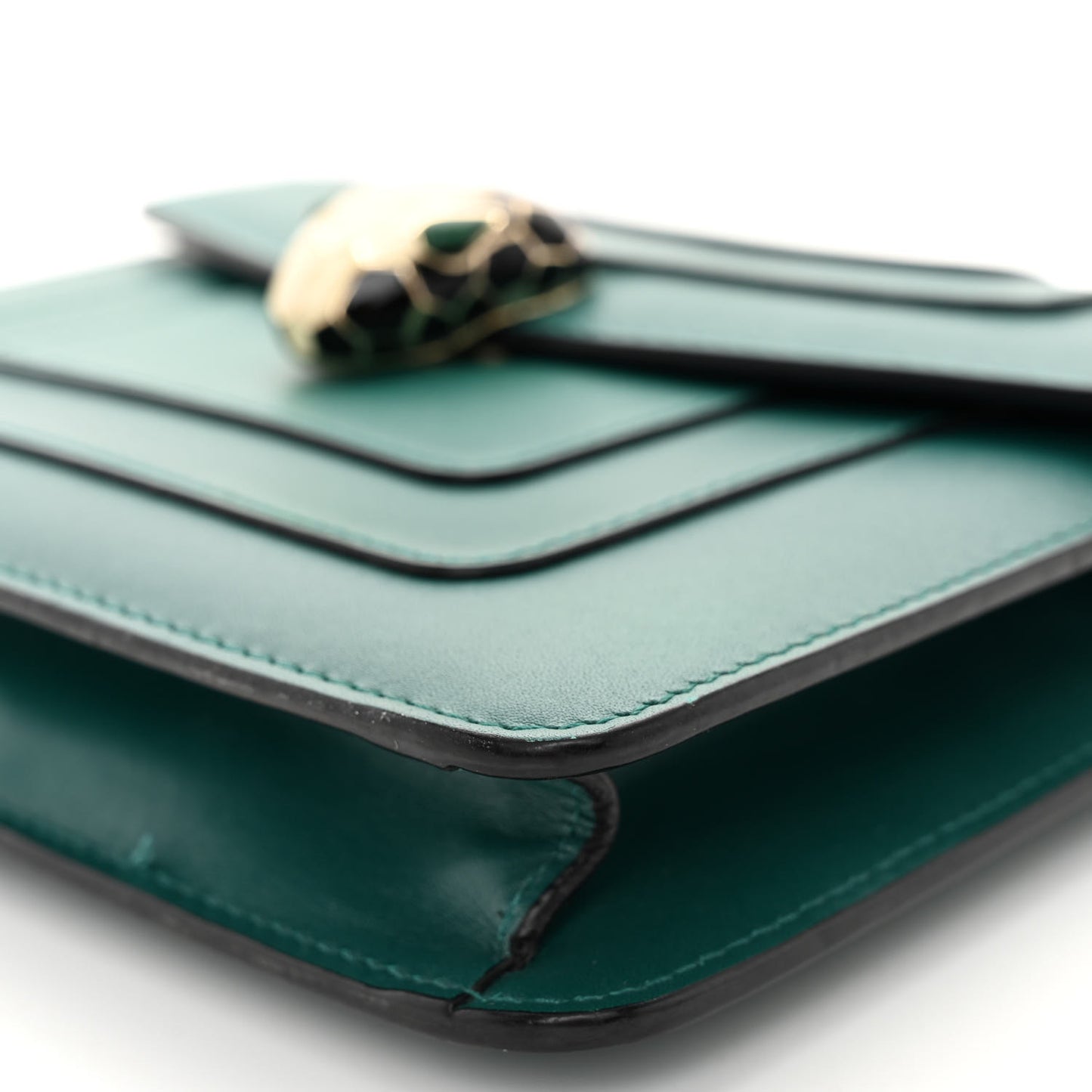 Calfskin Small Serpenti Forever Snake Strap Crossbody Bag Emerald Green