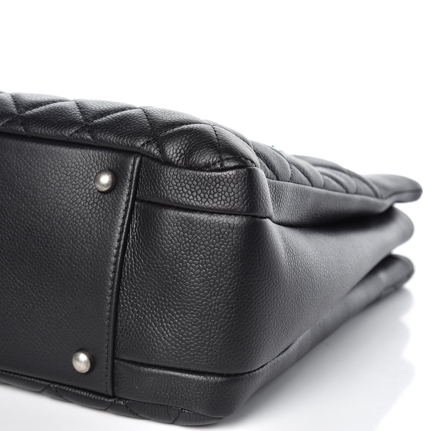 Caviar Quilted Urban Companion Shopping Tote Black