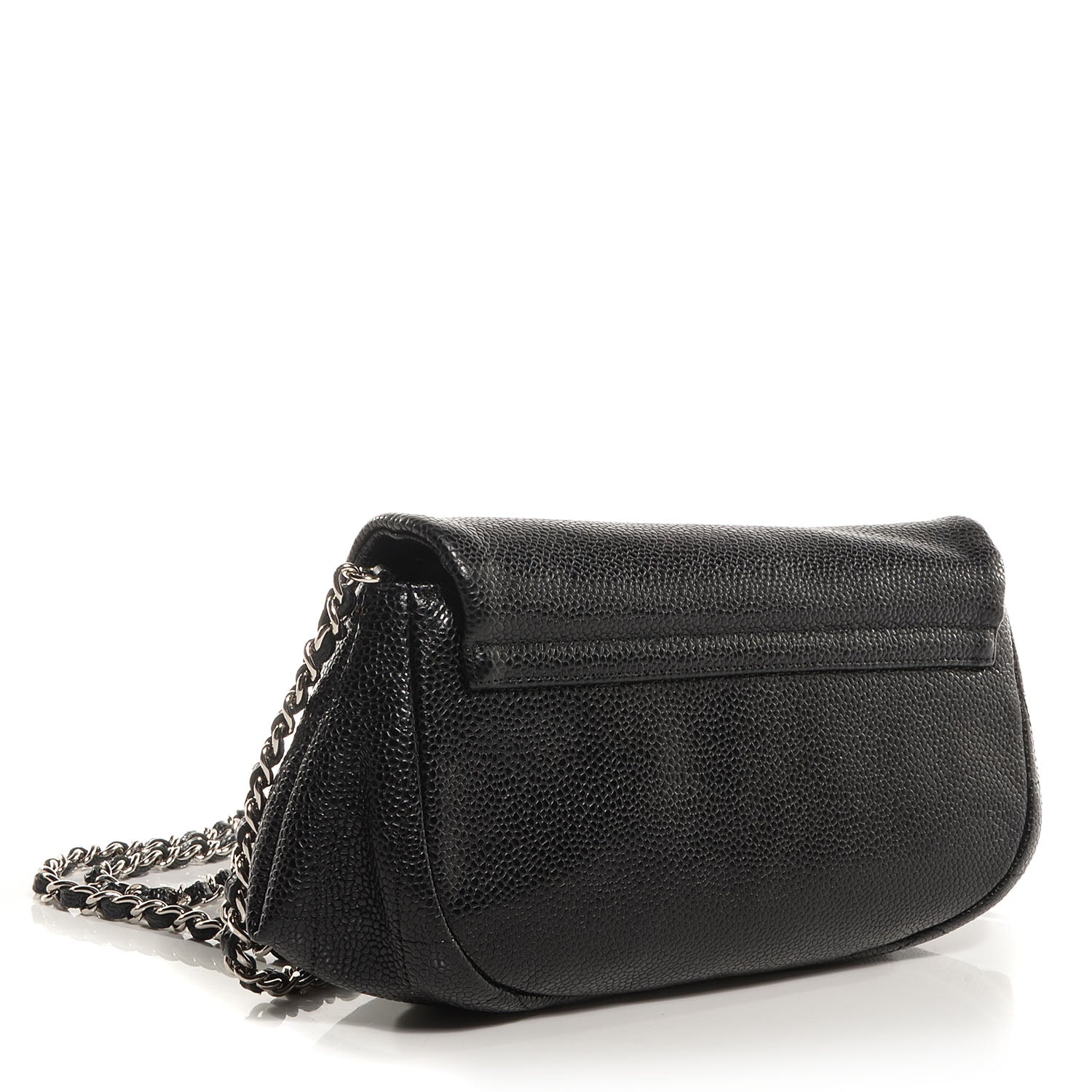 Chanel Caviar Half Moon Wallet On Chain WOC Black 3 of 9
