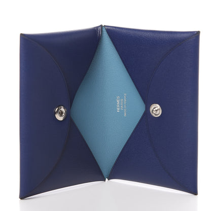 Hermes Swift Calvi Card Case Bleu Saphir 5 of 7