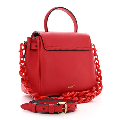 Versace Grained Calfskin Small La Medusa Top Handle Bag Red 3 of 10
