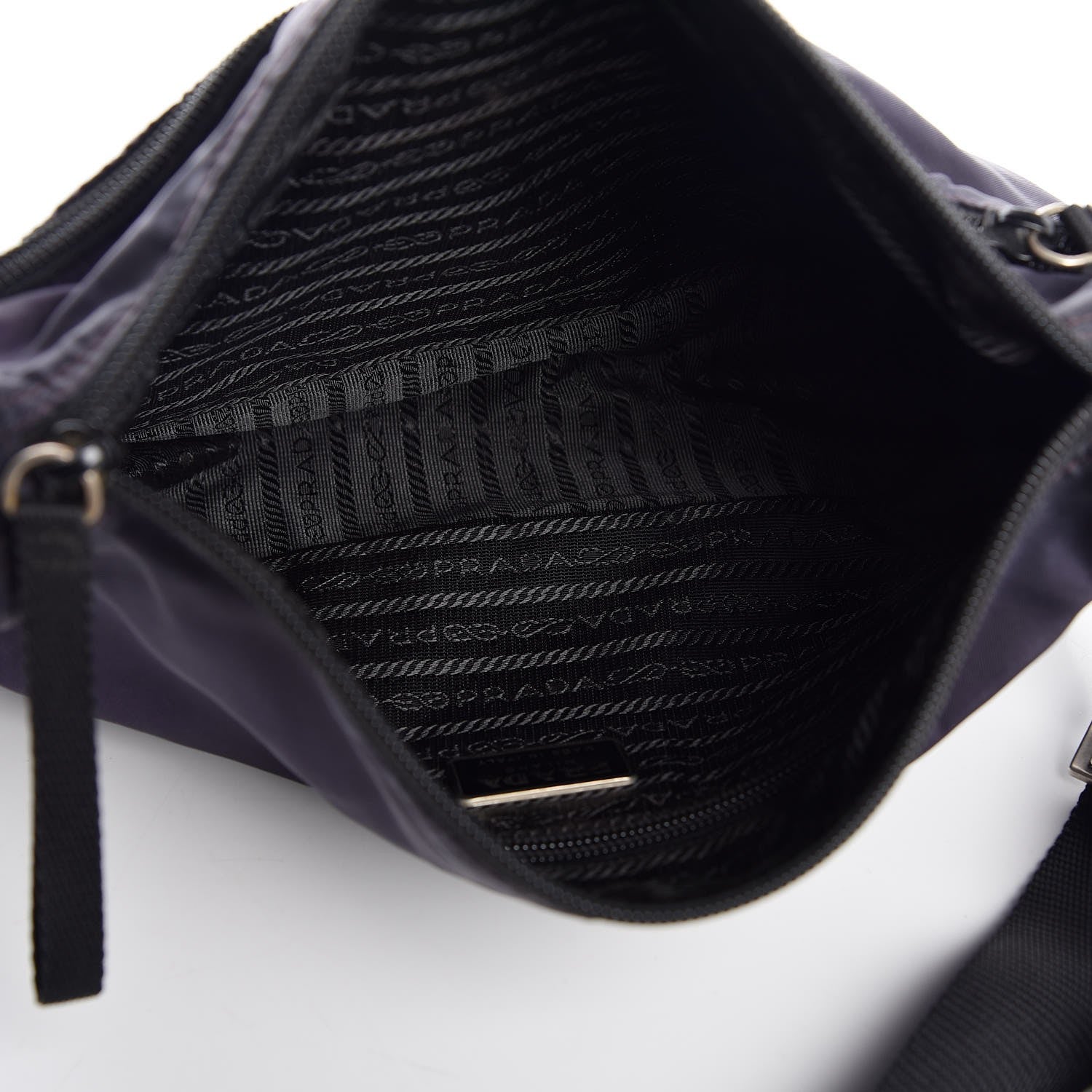 Prada Tessuto Nylon Crossbody Bag Purple Black 5 of 7