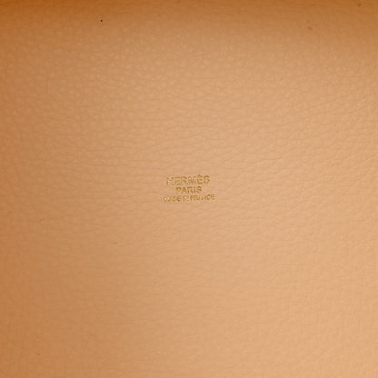 Hermes Taurillon Clemence Picotin Lock 22 MM Nata 6 of 9