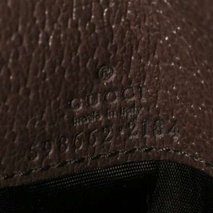 Gucci GG Supreme Monogram Textured Calfskin Web Ophidia Card Case Wallet Beige Ebony New Acero 5 of 5