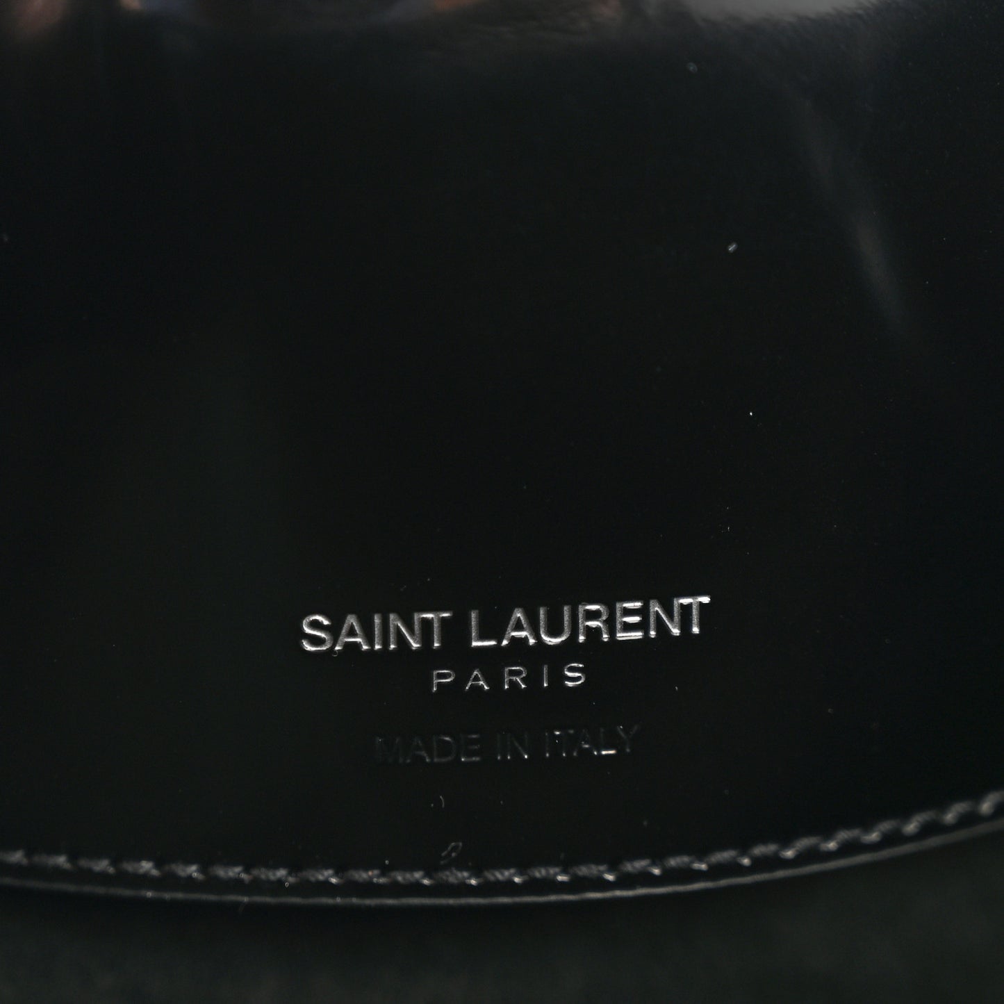 Patent Calfskin Le 37 Bucket Bag Black