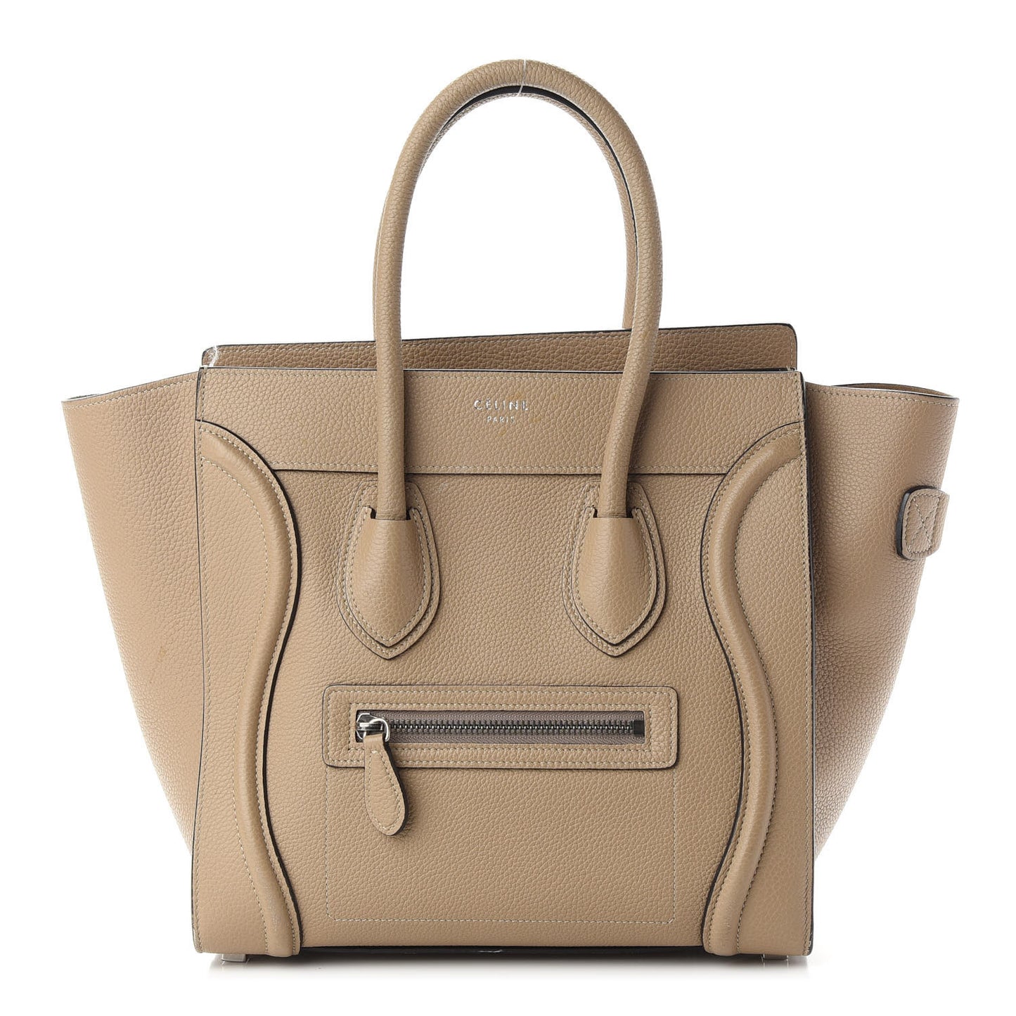Drummed Calfskin Micro Luggage Dune