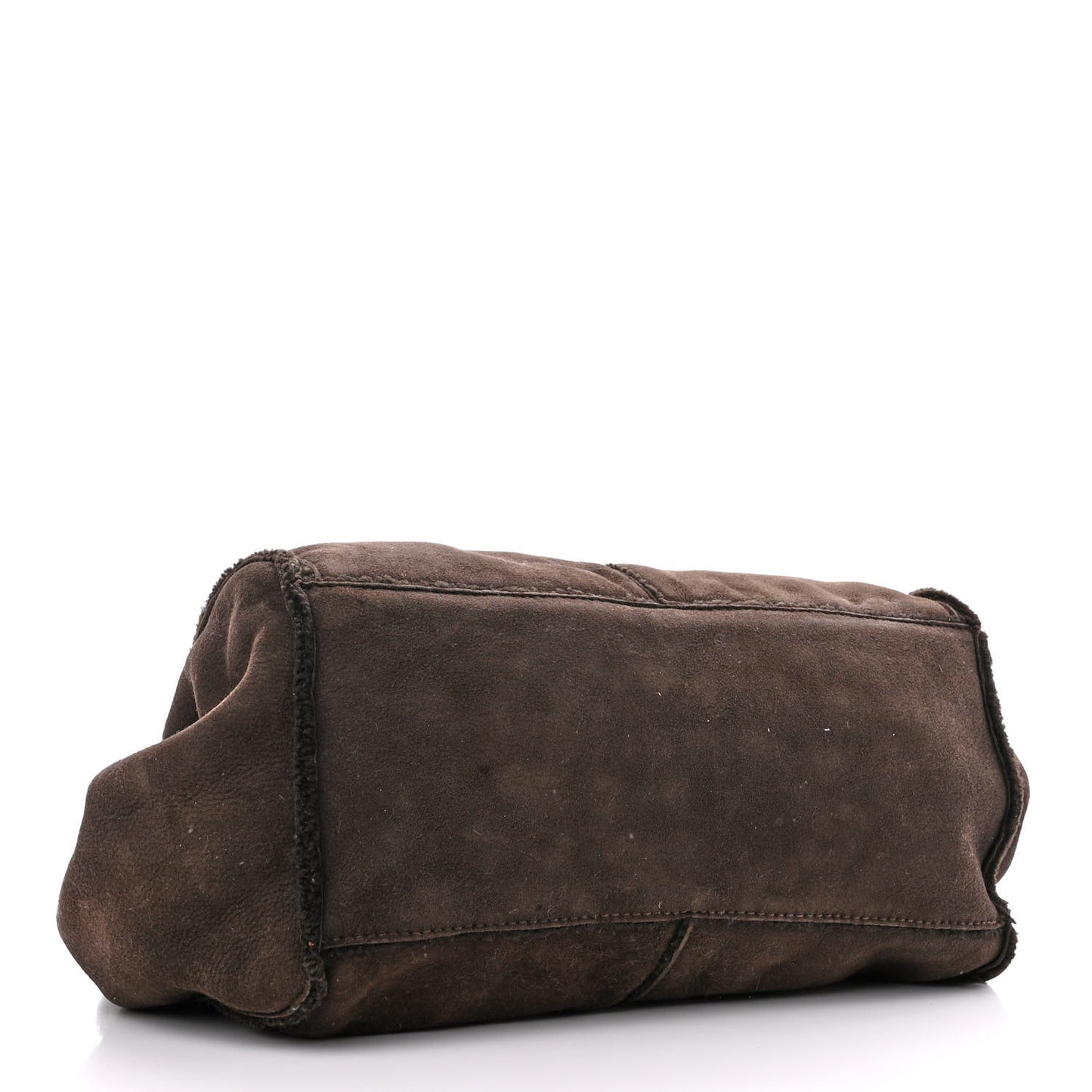 Shearling Accordion Flap Brown