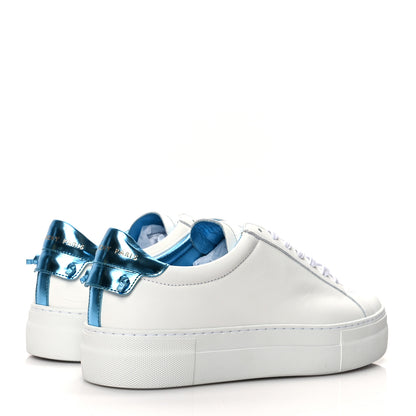 Givenchy Calfskin Metallic Womens Urban Street Sneakers 40 White Blue 4 of 7