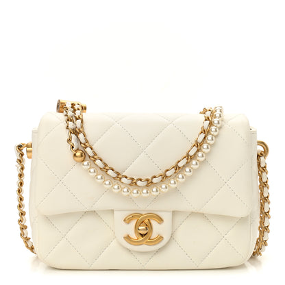 Chanel Lambskin Quilted Mini My Perfect Flap White 1 of 11