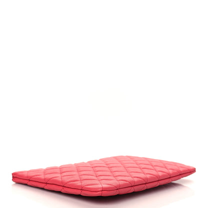 Chanel Caviar Quilted Medium Cosmetic Case Dark Pink 4 of 10