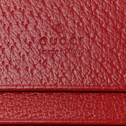 Gucci GG Supreme Monogram Tian Card Case Beige Multicolor Red 6 of 7