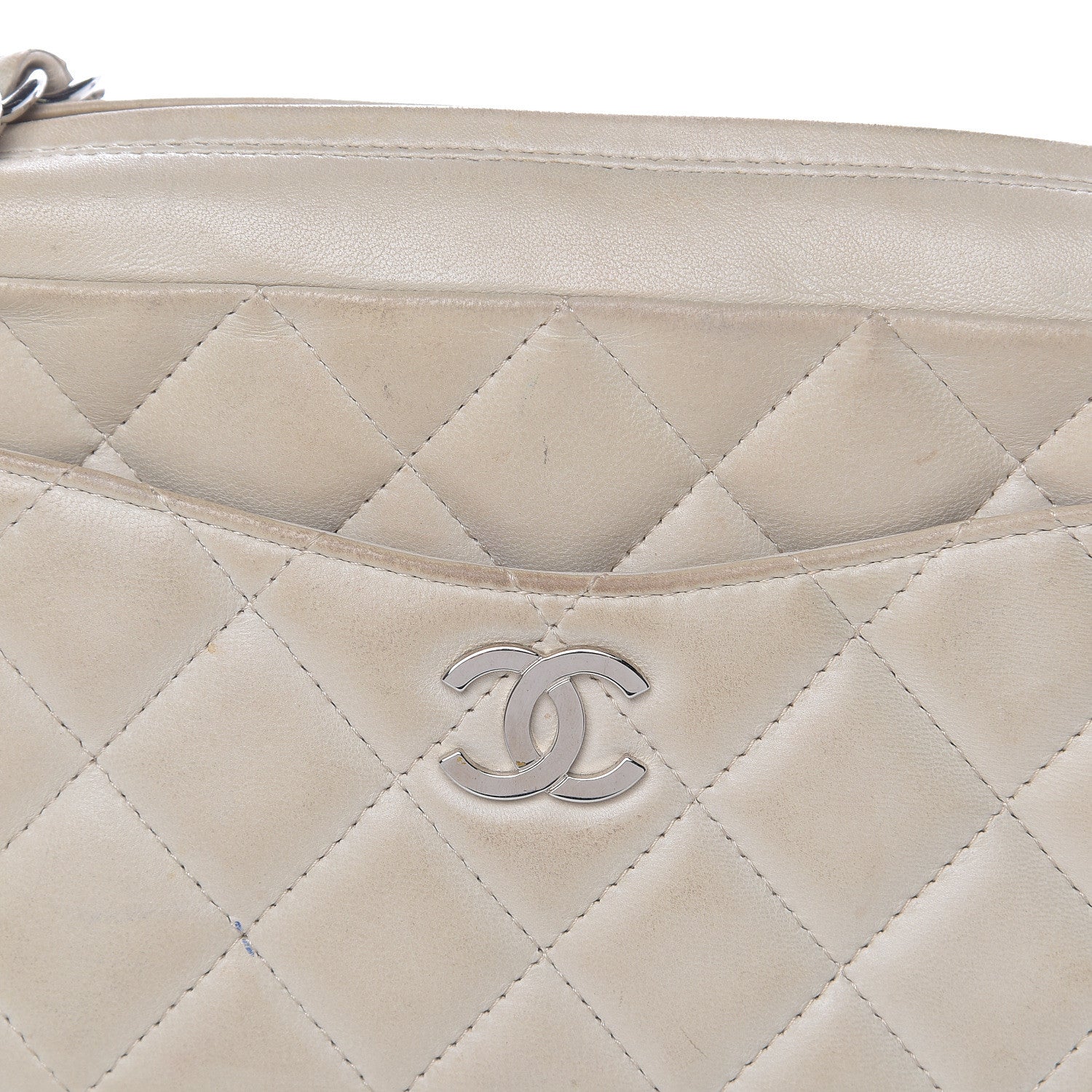 Chanel Lambskin Quilted Timeless Camera Case White 16 of 19