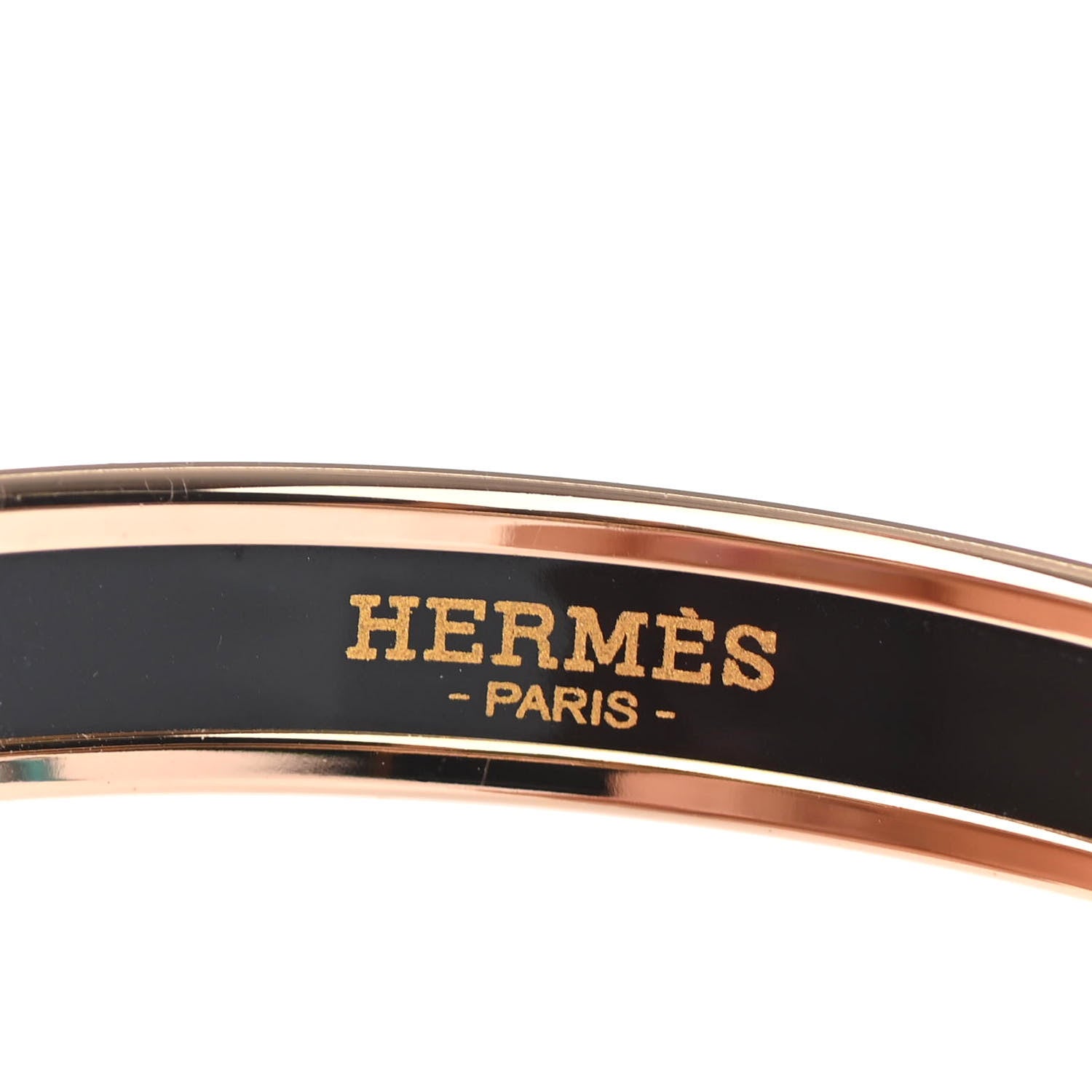 Hermes Enamel Narrow Printed Chain D Ancre Bracelet 70 Black 3 of 4