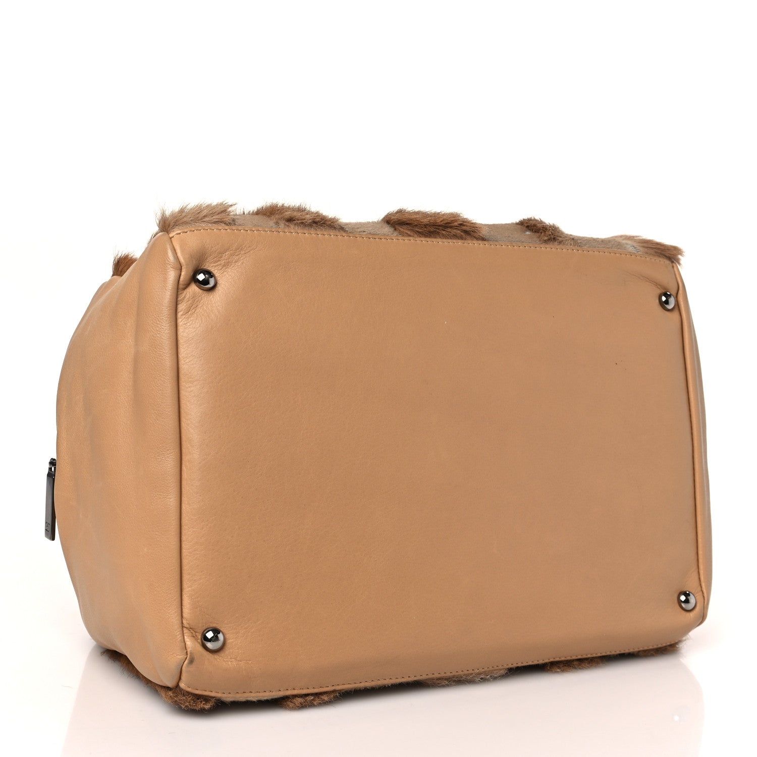 Chanel Lambskin Pony Hair Tote Dark Beige 4 of 12